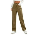 thumbnail image 1 of FLMEI Women High Waisted Cargo Pants Trousers Wide Leg Casual Pants with Pockets S-XXL, 1 of 9