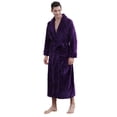 thumbnail image 1 of FLMEI Women & Mens Flannel Robes Thickened Kimono Bathrobe Unisex Loose Night-Robe Fall Winter Couple Soft Sleepwear Robe for Mens Women L-XL-XXXL, 1 of 9