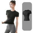 thumbnail image 1 of FLMEI Women Sports T-Shirt Workout Yoga Shirts Athletic Tees Quick-Dry Yoga Gym Tops for Womens S-XXXL, 1 of 8