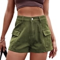 thumbnail image 1 of FLMEI Women's Denim Shorts High Waisted Cargo Shorts Active Female Summer Shorts for Women Outdoor S-XXL, 1 of 9