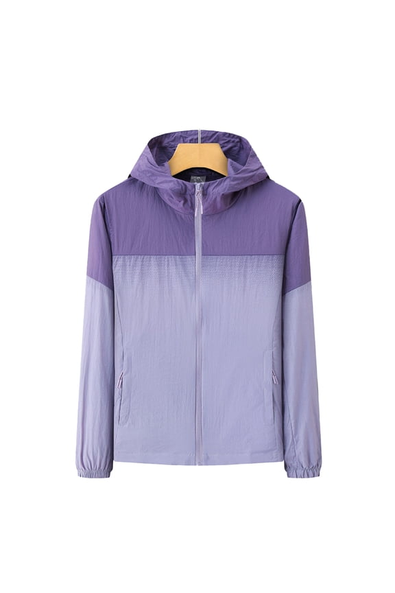 Women's Hooded Sun Protective Jacket Anti-UV Sun Shirt Long Sleeve Rash Guard Summer Casual Sunsuits Jacket for Womens M-4XL
