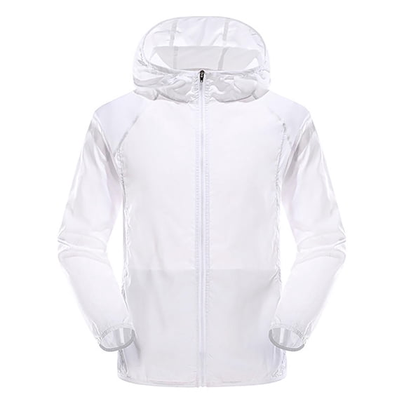 FLMEI Women's Men Sun Protection Jacket Summer Upf50+UV Rashguard Hooded Sun Shirt Loose Sunsuits Tops for Unisex M- 4XL