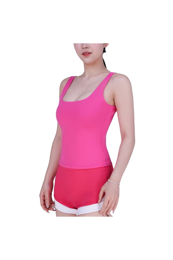 Women's Sleeveless Tank Tops Body Contour Yoga Shirts for Womens Summer Basic Cami Tops Slim Blouses S-XL