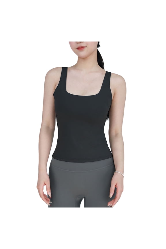 Women's Sleeveless Tank Tops Body Contour Yoga Shirts for Womens Summer Basic Cami Tops Slim Blouses S-XL