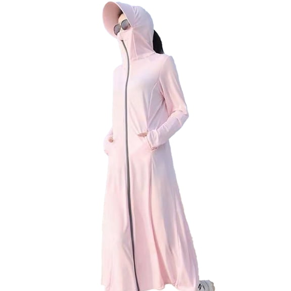 FLMEI Women's Sun Skin Long Sleeve Sun Coat for Women UPF 50+ UV Protection Long Hoodide Full Zip Cooling Outdoor