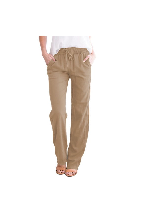 Womens Casual Linen Pants /Plus Size Linen Pants,Womens Linen Pants Petite Length//Linen Drawstring Pants WomensLoose Pants for Women Summer S-XXXL