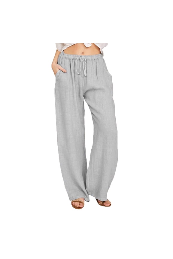 Womens Casual Linen Pants Womens Linen Pants Petite Length//Linen Drawstring Pants WomensLoose Pants for Women Summer S-XXXL