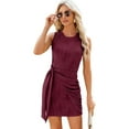 thumbnail image 1 of FLMEI Womens Sleeveless Tank Dress for Summer Casual Sundresses Womens Pleated Cotton Vest Dress Solid Colour Slim Dresses S-XXL, 1 of 9
