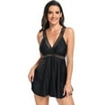 thumbnail image 1 of FLMEI Womens Swimsuit Two Piece Tankini Bathing Suits Tummy Control Swim Dresses Swimdress with Shorts S-XXL, 1 of 9