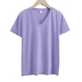 thumbnail image 1 of FLMEI Womens T Shirts Tees Female Short Sleeve V Neck Loose Summer Tees Basic Tunic Tops S-XXXL, 1 of 8