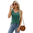 thumbnail image 1 of FLMEI Womens Tank Sleeveless Tops Solid Color Crewneck Vest Summer Casual Fashion Button Embellished T-Shirt Vest for Women S-XXL, 1 of 9