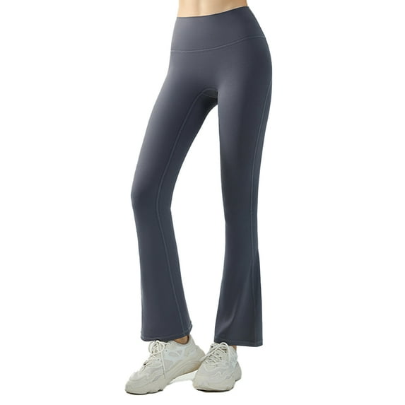 FLMEI Womens Yoga Pants for Flare Leggings Tights High Waist Casual Bootleg Lounge Pants Bell Bottom Leggings, S-XL