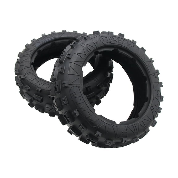 FLMLF 170 * 60MM Front Knobby Tire Set of 2PCS Black Fit 1/5 Scale HPI ROVAN KM Baja 5B RC CAR Parts