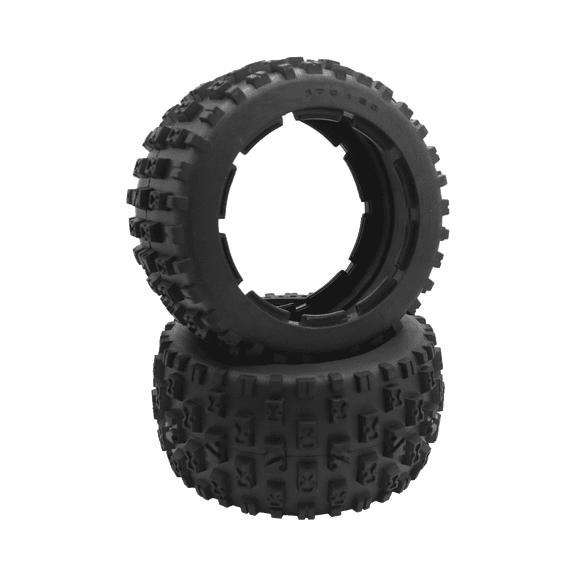 FLMLF Rear Knobby Tire 2PCS 170x80MM For 1/5 HPI RV KM Baja 5B Ss Buggy Parts