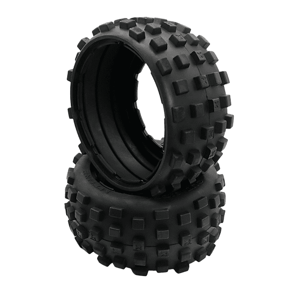 FLMLF Rear Knobby Tyres Skin 2pc 170x80mm for 1/5 HPI RV KM Baja 5B Ss Buggy Parts