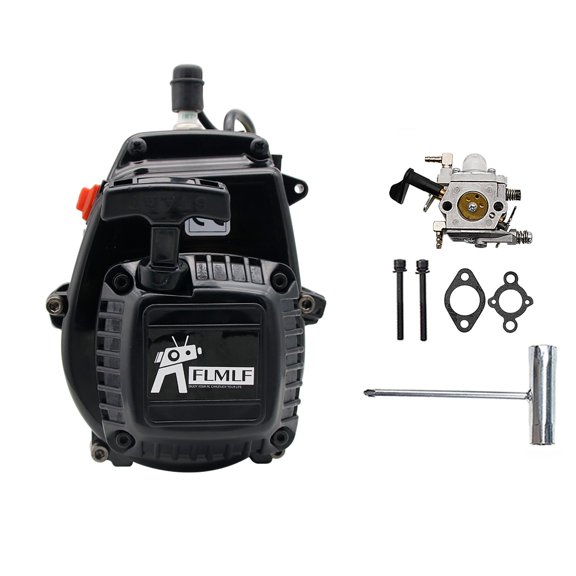FLMLF 30.5CC 4 Bolt Engine with Carburetor Kit for 1/5 Hpi Rofun Km Rovan Baja LT FID DBXL FG GoPed Redcat Rcmk Mcd Rc Car Parts
