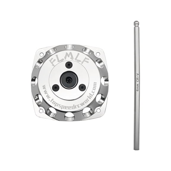 FLMLF CNC Aluminum RC Electric Rotor Starter Silver for 1/5 HPI Rovan BAJA LOSI for 23-30.5cc Engines