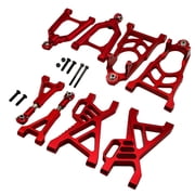 FLMLF CNC Aluminum Upgraded Front Rear Suspension Arm Red For 1/5 HPI Rovan KM Baja 5B 5T