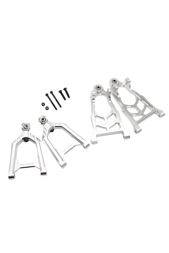 CNC Aluminum Upgraded Front Suspension Arm Silver For 1/5 HPI Rovan KM Baja 5B 5T
