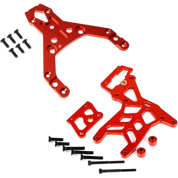 FLMLF CNC Metal Front and Rear Upper Plate Set for 1/5 Hpi ROVAN KM Baja 5b Part RC Car Parts