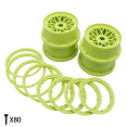 thumbnail image 1 of FLMLF Nylon Front and Rear Wheel Hub Rim Beadlock Ring Set Green For 1/5 HPI RV KM GTB 5B RC CAR PARTS, 1 of 5