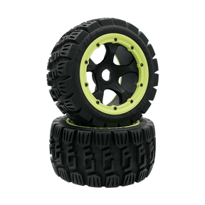 FLMLF RC Car 2Pcs All-Terrain Rear Wheels Tires and Rims 170 x 80 mm for 1/5 HPI Baja ROVAN KM 5B