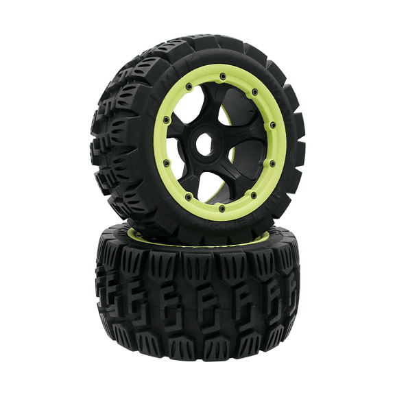 FLMLF RC Car 2Pcs All-Terrain Rear Wheels Tires and Rims 170 x 80 mm for 1/5 HPI Baja ROVAN KM 5B