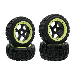 FLMLF RC Car 4Pcs All-Terrain Front and Rear Wheels Tires and Rims 170 x 60 mm 170 x 80 mm for 1/5 HPI Baja ROVAN KM 5B