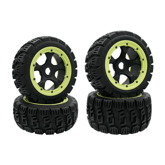 FLMLF RC Car 4Pcs All-Terrain Front and Rear Wheels Tires and Rims 170 x 60 mm 170 x 80 mm for 1/5 HPI Baja ROVAN KM 5B