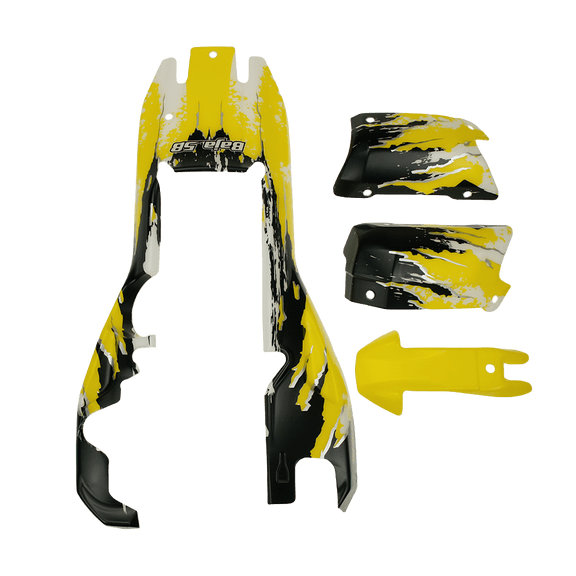FLMLF Rc Car Body Shell Wear Car Body Cover for 1/5 HPI Rofun BAHA Kingmotor Rovan Baja 5B Truck Parts (Yellow)
