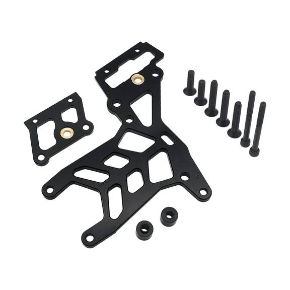 FLMLF Reinforced RC Car CNC Metal Rear Upper Plate Set Black for 1/5 HPI ROVAN KM Baja 5B 5T 5SC