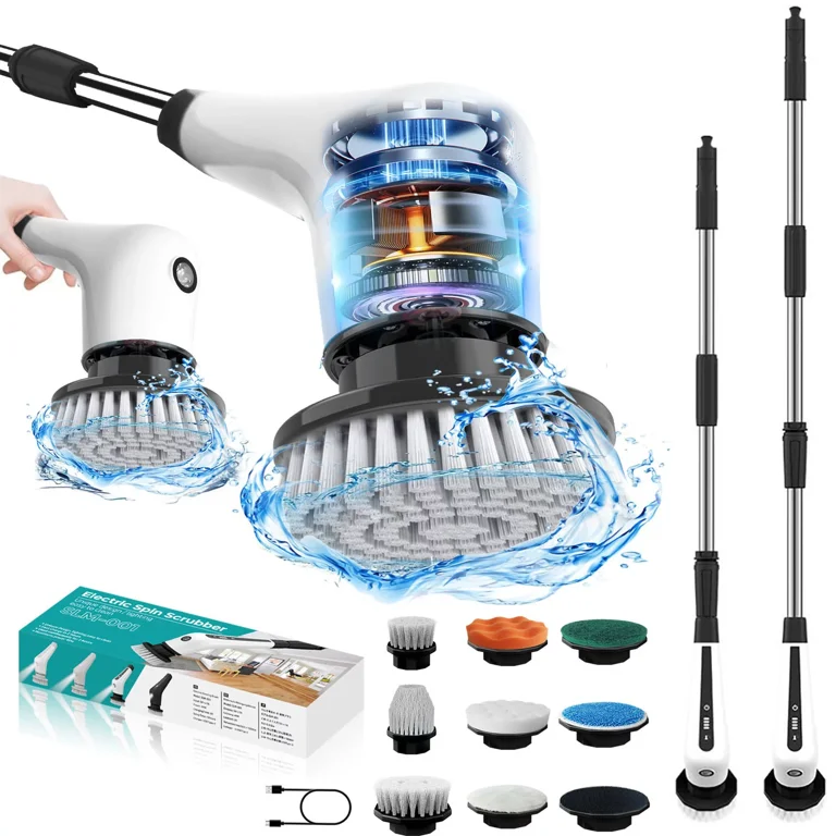 Electric Cleaning Brush 4-in-1 Cordless Handheld Kitchen Cleaner With Spin  Scrubber, Rechargeable Bathroom Scrub Brush, And Shower Scrubber For  Cleaning