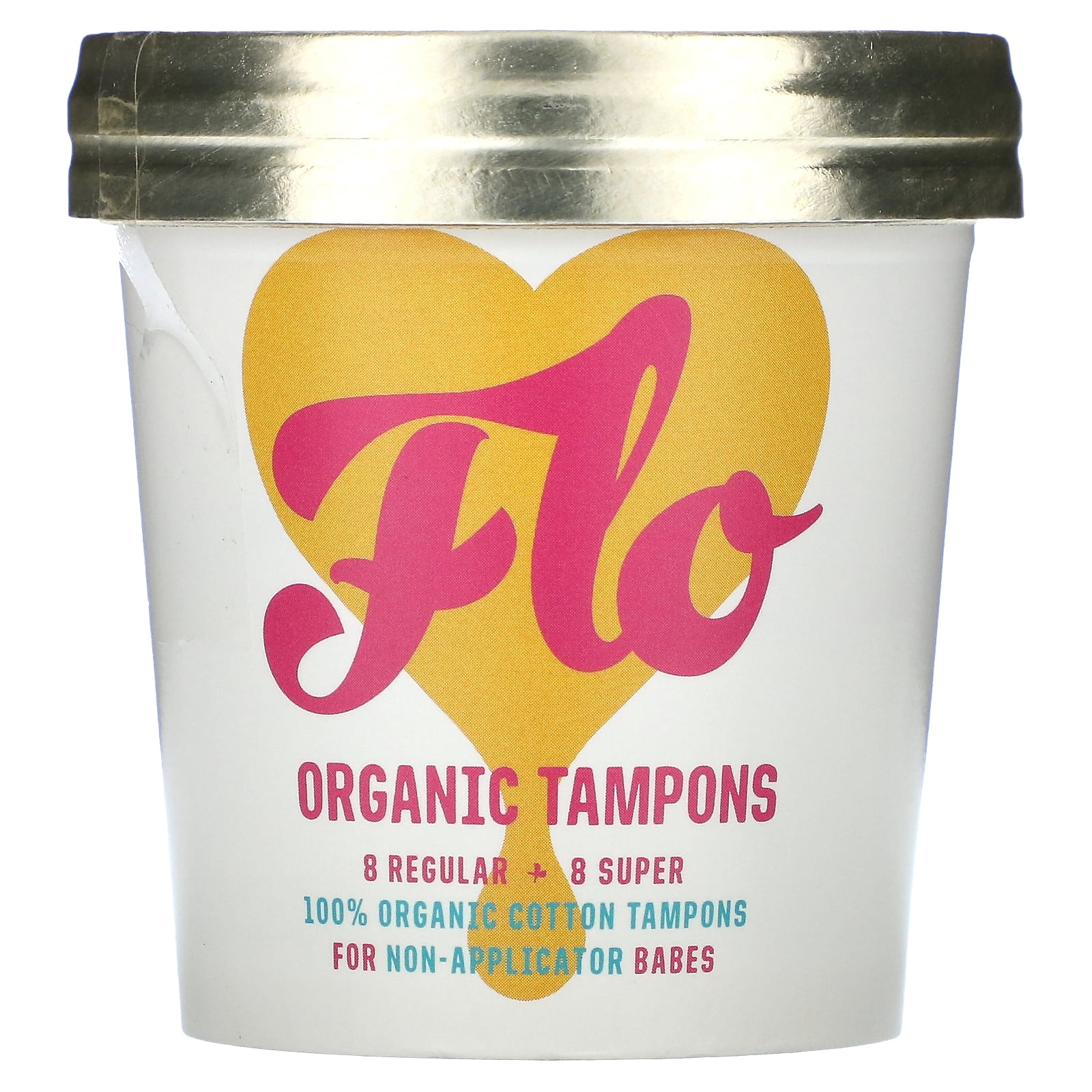 FLO - Organic Non-Applicator Tampons, Natural Comfort Cotton, Eco-Friendly,  Plant-Based, Biodegradable & Plastic Free, Superior Leak-Busting