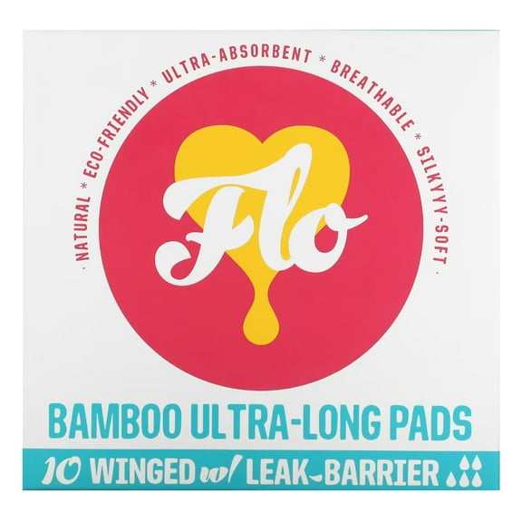 FLO - Pads Bamboo Ultra Long 10PC ( Pack of 1)