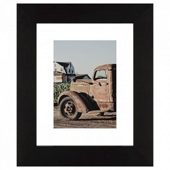 FLOAT Black Wood Grain 8x10 frame by Gallery Solutions - 8x10