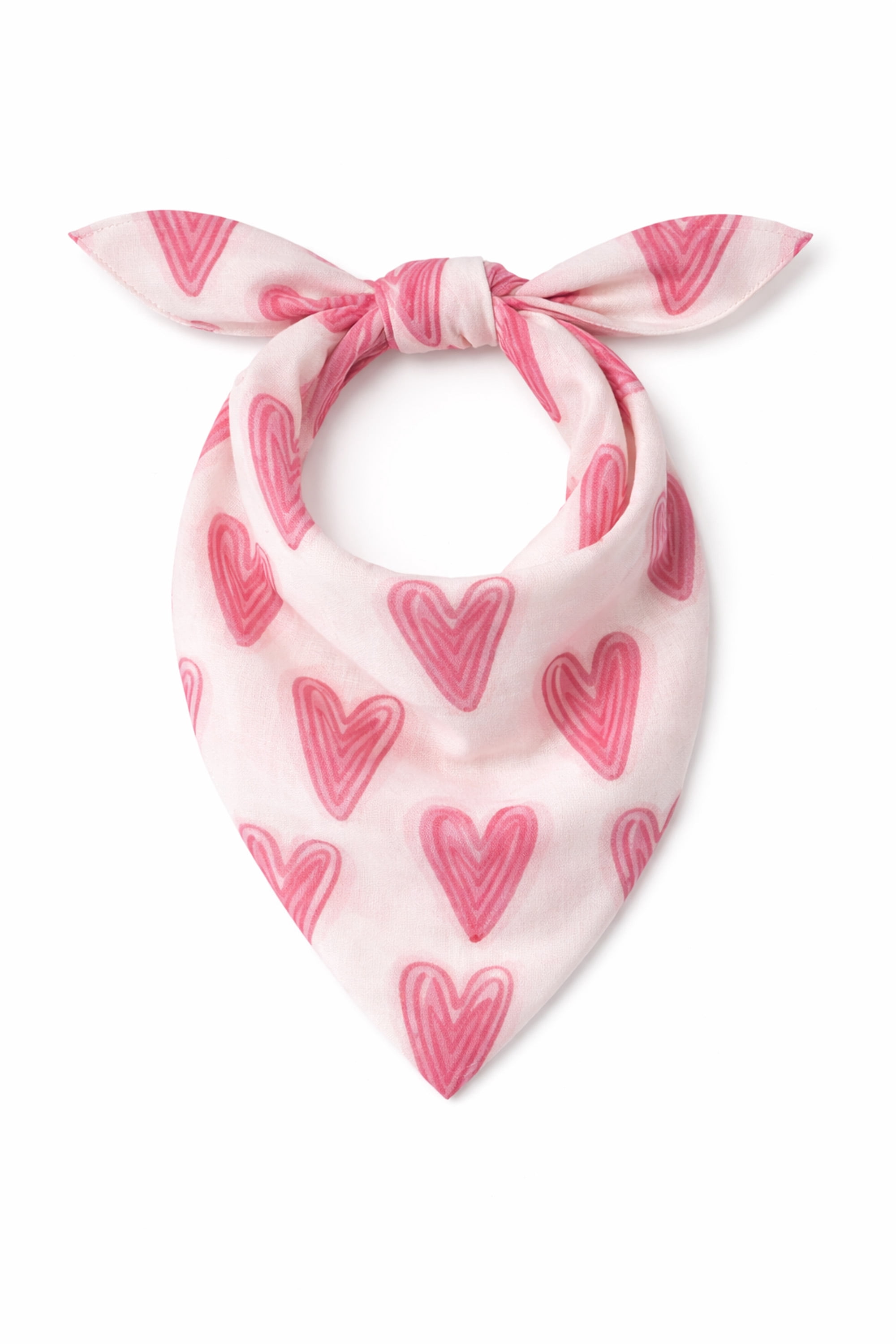 Valentine's Day Women's Print Bandana from Way To Celebrate, One Size, White/Pink