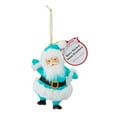 thumbnail image 1 of Mr. Christmas 5-inch Flocked Dancing Santa Ornament, Pink, 1 of 5