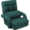 thumbnail image 1 of FLOGUOR 14-Position Adjustable Floor Chair, Chaise Lounge Indoor, Folding Lazy Sofa with Armrests and a Pillow Padded Adults Gaming Chairs for Living Room, Bedroom Factory Price, 8803XM (Green), 1 of 18