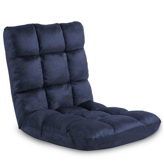 FLOGUOR Indoor 5-Position Adjustable Floor Chair with Back Support Folding Padded Gaming Sofa Chair, Lounge Chair for Adults Video Gaming, Perfect for Meditation, Reading