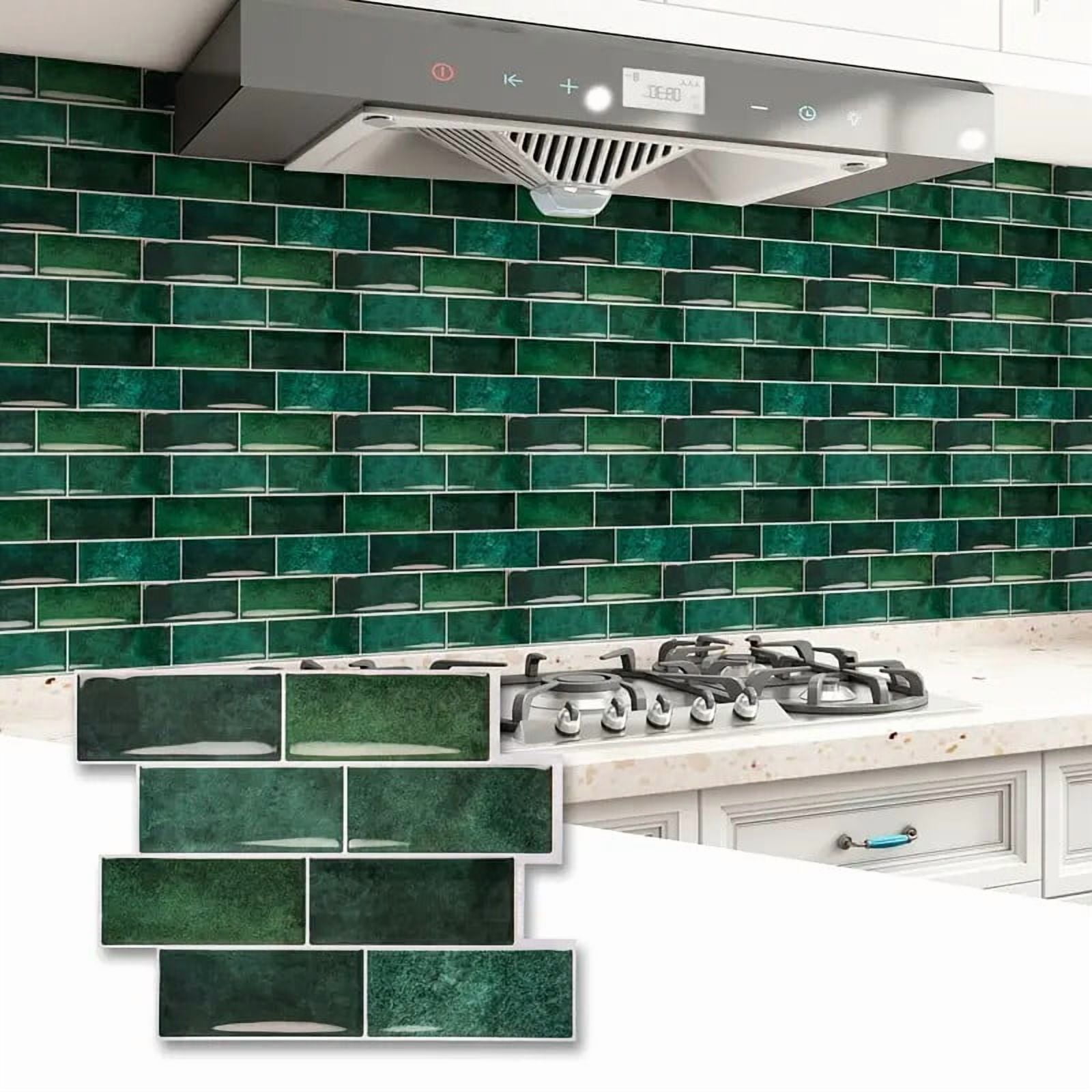 FLOLEOPA 20-Sheet Subway Tile Peel and Stick Backsplash, Self Adhesive Vinyl Wall Tiles, Stick on Backsplash for Kitchen and Bathroom