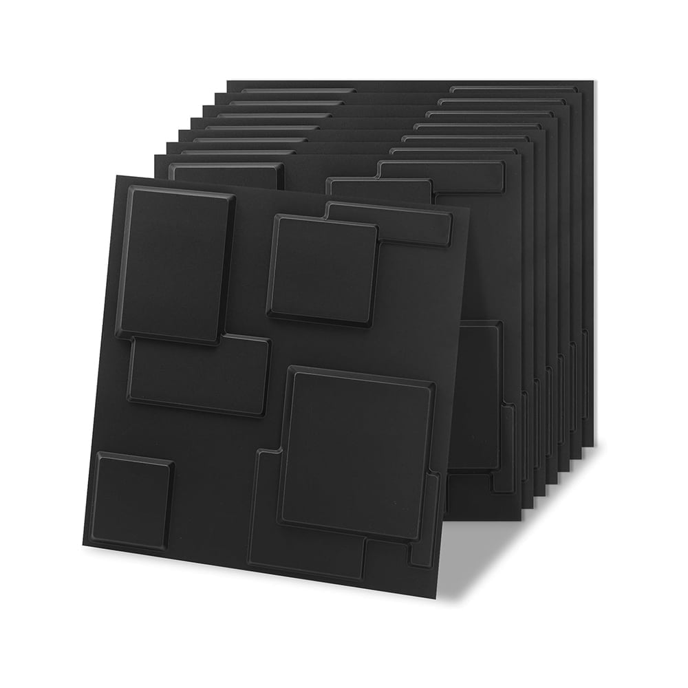 FLOLEOPA 30 Pack 3D Wall Panel, 11.8 x11.8 Inch PVC Textured Wall ...