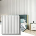 thumbnail image 1 of FLOLEOPA Slat Wall Panel, 3D Fluted Textured Panel 30-Tile 11.8 x 11.8in - Black/White/Gray/Pink ﻿, 1 of 6