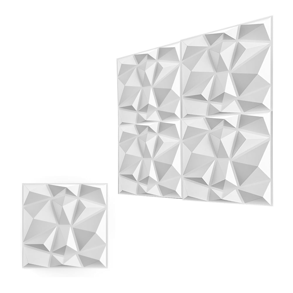 FLOLEOPA Textures 3D Wall Panels White Design for Interior Wall Decor ...