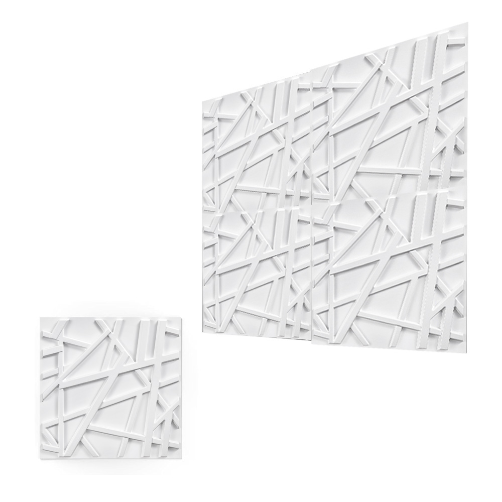FLOLEOPA Textures 3D Wall Panels White Design for Interior Wall Decor ...