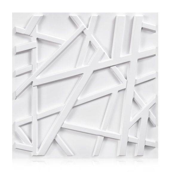 FLOLEOPA White 11.8 in x 11.8 in 0.8 mm, Textures 3D PVC Decorative Wall Panels, 30 Pieces