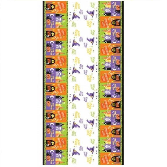 Happy Haunting Halloween Party Table Cover Decoration 54 x 108 Inch New