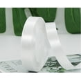 thumbnail image 1 of FLONOZZ Single Sided Polyester Ribbon, Ribbon For Crafts, Gifts, Wedding Party Decorations (White) 5/8"W X 100yd, 1 of 5