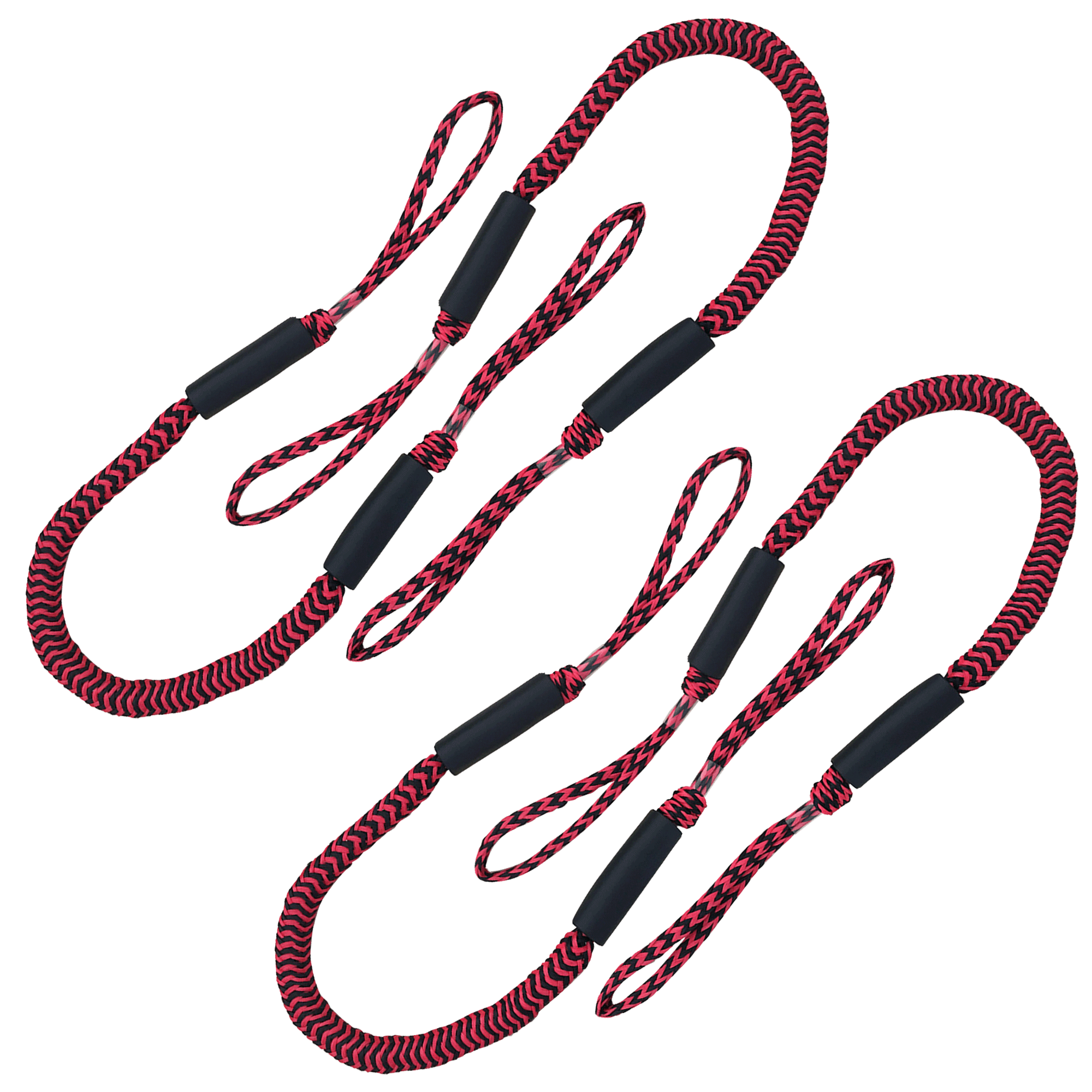 FLOODKING 2-Pack Mooring Ropes 4FT - Bungee Dock Lines with Bumper for ...