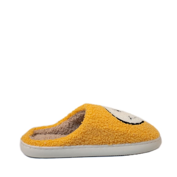 FLOOF Adult Fluffy Face Slippers in Yellow 36-37 EU