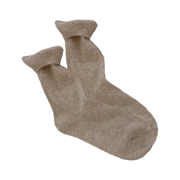 FLOOF Angora Socks in Khaki, O/S